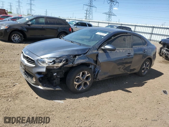 2019 Kia Forte LXS with VIN 3KPF24AD4KE076182, listed as a Copart auction lot 57182035 with 50,043 mi miles and Salvage title. Bid and sale history available at DreamBid. Image 1.