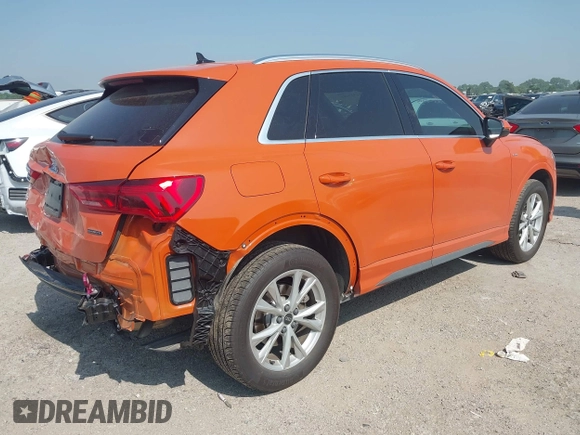 2024 Audi Q3 S line Premium Plus with VIN WA1EECF36R1092050, listed as a IAAI auction lot 42323941 with 12,193 mi miles and . Bid and sale history available at DreamBid. Image 4.