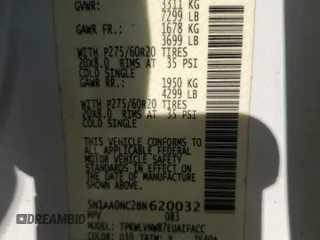 2011 Nissan Armada Platinum z VIN 5N1AA0NC2BN620032, wystawiony jako Copart lot #52098665 z przebiegiem Nie podano mil oraz Szkoda całkowita • Salvage title. Historia ofert i sprzedaży dostępna na DreamBid. Obrazek 13.