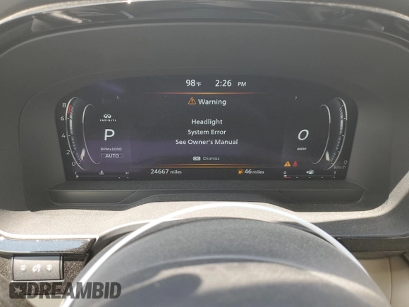 2024 Infiniti QX60 Luxe with VIN 5N1DL1FS7RC338753, listed as a Copart auction lot 61552565 with 24,667 mi miles and Salvage title. Bid and sale history available at DreamBid. Image 9.