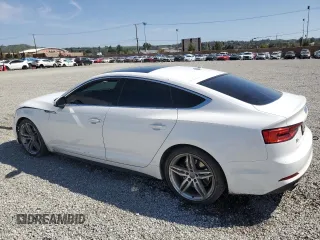 2018 Audi A5 Sportback Premium Plus with VIN WAUENCF54JA008249, listed as a Copart auction lot 52635355 with 138,584 mi miles and Salvage Title. Bid and sale history available at DreamBid. Image 2.