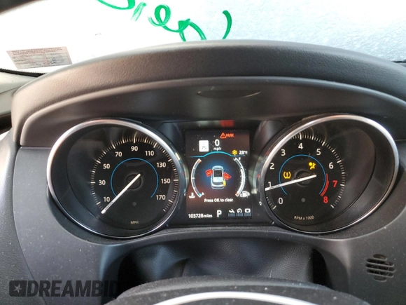 2019 Jaguar F-Pace 25t with VIN SADCS2FX0KA391899, listed as a Copart auction lot 42417155 with 103,728 mi miles and Salvage title. Bid and sale history available at DreamBid. Image 9.