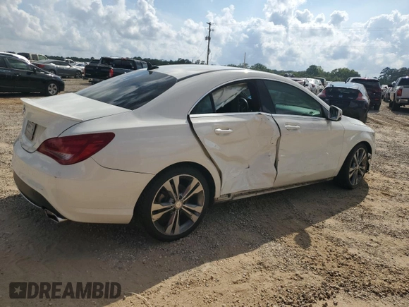 2014 Mercedes-Benz CLA 250 with VIN WDDSJ4EB4EN105826, listed as a Copart auction lot 56993945 with 123,317 mi miles and Salvage title. Bid and sale history available at DreamBid. Image 3.