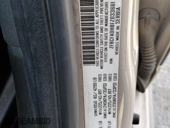 2015 FIAT 500L Urbana Trekking z VIN ZFBCFADH8FZ033661, wystawiony jako Copart lot #53711595 z przebiegiem 124 792 mil mil oraz Szkoda całkowita • Salvage title. Historia ofert i sprzedaży dostępna na DreamBid. Obrazek 13.