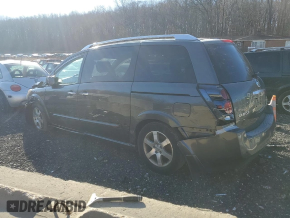 2008 Nissan Quest with VIN 5N1BV28U08N116662, listed as a Copart auction lot 84849304 with 0 mi miles and Salvage Title. Bid and sale history available at carsss.com. Image 2.