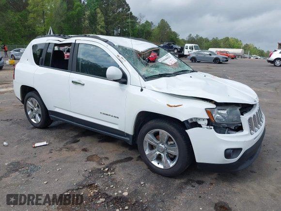 2016 Jeep Compass High Altitude Edition with VIN 1C4NJCEA9GD615042, listed as a IAAI auction lot 41898022 with 95,327 mi miles. Bid and sale history available at carsss.com. Image 1.
