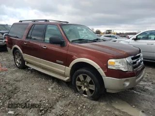 2007 Ford Expedition Max Eddie Bauer with VIN 1FMFK18587LA08345, listed as a Copart auction lot 84969934 with 185,177 mi miles and Salvage Title. Bid and sale history available at DreamBid. Image 4.