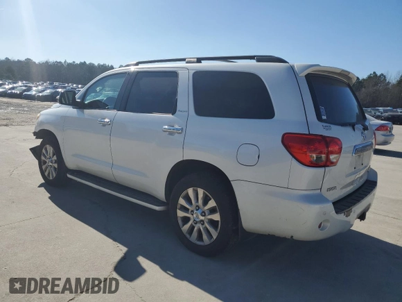 2008 Toyota Sequoia Platinum with VIN 5TDZY67A38S005767, listed as a Copart auction lot 43734955 with 274,995 mi miles and Salvage Title. Bid and sale history available at carsss.com. Image 2.