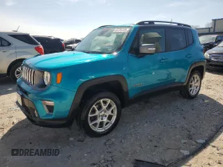 2021 Jeep Renegade Limited with VIN ZACNJDD13MPM24699, listed as a Copart auction lot 53725725 with 91,757 mi miles and Non repairable. Bid and sale history available at DreamBid. Image 1.