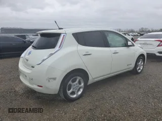 2011 Nissan LEAF SL-e with VIN JN1AZ0CPXBT004287, listed as a Copart auction lot 48035995 with 44,730 mi miles and Clean Title. Bid and sale history available at carsss.com. Image 3.