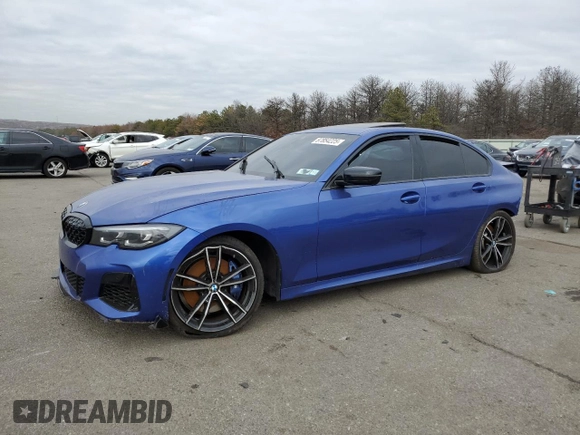 2022 BMW 3 Series M340i xDrive with VIN 3MW5U9J0XN8C32161, listed as a Copart auction lot 87854225 with 14,917 mi miles and Salvage Title. Bid and sale history available at carsss.com. Image 1.