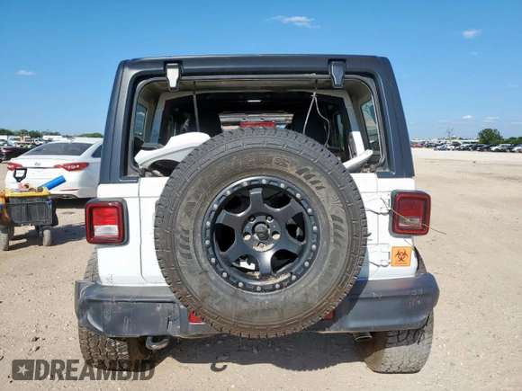 2020 Jeep Wrangler Unlimited Sahara with VIN 1C4HJXEN0LW267878, listed as a Copart auction lot 65968065 with Not provided miles and Clean title. Bid and sale history available at DreamBid. Image 6.