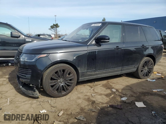 2019 Land Rover Range Rover HSE z VIN SALGS2SV2KA529386, wystawiony jako Copart lot #47824445 z przebiegiem 83 456 mil mil oraz Czysty tytuł • Clean title. Historia ofert i sprzedaży dostępna na DreamBid. Obrazek 1.