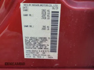 2020 Nissan Altima 2.5 SV with VIN 1N4BL4DV3LC119375, listed as a Copart auction lot 45984435 with 49,303 mi miles and Salvage Title. Bid and sale history available at carsss.com. Image 12.