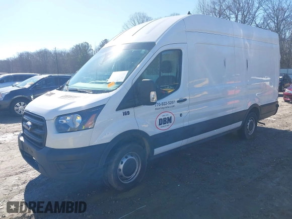 2020 Ford Transit Cargo with VIN 1FTBR3X80LKA17157, listed as a IAAI auction lot 41468875 with 169,303 mi miles. Bid and sale history available at carsss.com. Image 2.