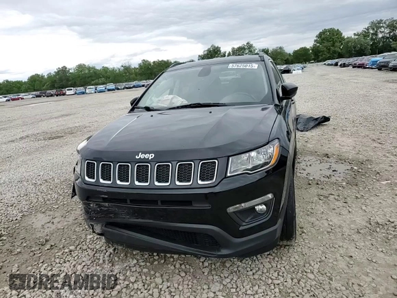 2018 Jeep Compass Latitude with VIN 3C4NJDBB1JT303897, listed as a Copart auction lot 57625015 with Not provided miles and Salvage title. Bid and sale history available at DreamBid. Image 14.