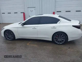 2019 Infiniti Q50 RED SPORT 400 with VIN JN1FV7AP2KM760252, listed as a IAAI auction lot 41729947 with 65,838 mi miles. Bid and sale history available at carsss.com. Image 14.