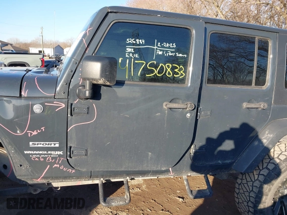 2018 Jeep Wrangler Unlimited Sport S with VIN 1C4HJWDG7JL918614, listed as a IAAI auction lot 41750833 with 60,136 mi miles and . Bid and sale history available at DreamBid. Image 14.