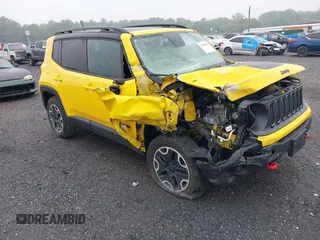 2017 Jeep Renegade Trailhawk with VIN ZACCJBCB2HPF74091, listed as a IAAI auction lot 42508617 with 74,968 mi miles and . Bid and sale history available at DreamBid. Image 1.