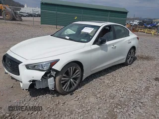 2023 Infiniti Q50 SENSORY with VIN JN1EV7CRXPM540682, listed as a IAAI auction lot 42074399 with 8,086 mi miles. Bid and sale history available at carsss.com. Image 2.
