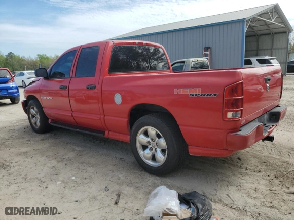 2005 Dodge Ram 1500 SLT with VIN 1D7HA18DX5J517925, listed as a Copart auction lot 50569575 with 184,431 mi miles and Salvage Title. Bid and sale history available at carsss.com. Image 2.