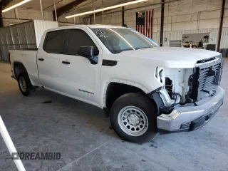 2024 GMC Sierra 1500 Pro with VIN 1GTUUAED1RZ197826, listed as a Copart auction lot 64646074 with 0 mi miles and Salvage Title. Bid and sale history available at carsss.com. Image 4.