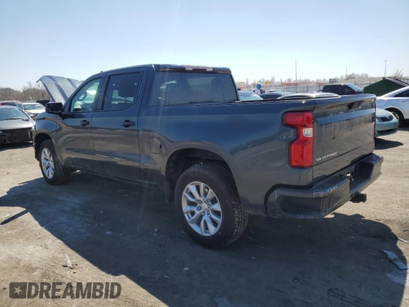 2020 Chevrolet Silverado 1500 Custom with VIN 3GCPWBEH9LG251137, listed as a Copart auction lot 48581374 with 53,304 mi miles and Salvage Title. Bid and sale history available at carsss.com. Image 2.