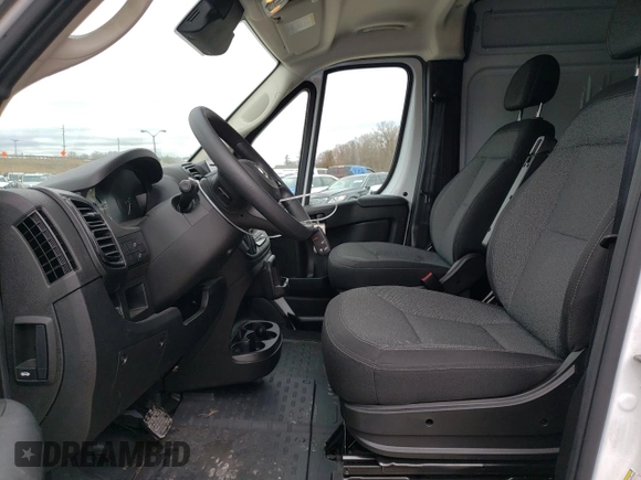 2023 Ram ProMaster Cargo with VIN 3C6MRVJG6PE506893, listed as a Copart auction lot 43593904 with 15,978 mi miles and Salvage Title. Bid and sale history available at DreamBid. Image 7.