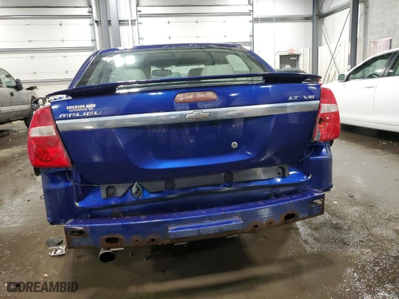 2005 Chevrolet Malibu LT with VIN 1G1ZU54835F261418, listed as a Copart auction lot 48737735 with 242,169 mi miles and Salvage Title. Bid and sale history available at carsss.com. Image 6.