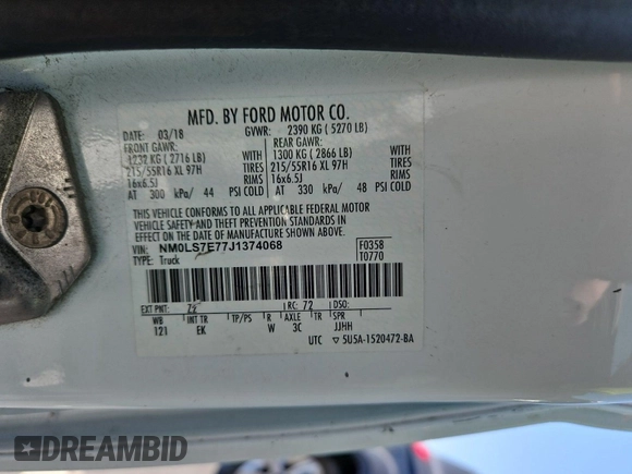 2018 Ford Transit Connect XL with VIN NM0LS7E77J1374068, listed as a IAAI auction lot 42714229 with 85,616 mi miles and . Bid and sale history available at DreamBid. Image 44.