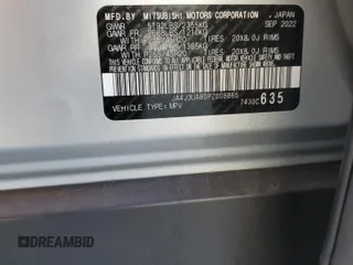 2023 Mitsubishi Outlander SE с VIN JA4J3UA80PZ008865, выставлен на аукционе Copart как лот 59858435 с пробегом 42 154 миль миль и Списание • Salvage title. История ставок и продаж доступна на DreamBid. Изображение 14.