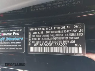 2014 Porsche Cayenne Diesel with VIN WP1AF2A20ELA35222, listed as a IAAI auction lot 41860957 with 124,530 mi miles and . Bid and sale history available at DreamBid. Image 9.