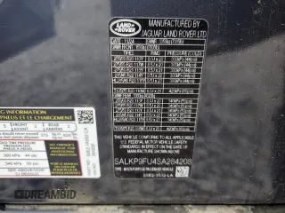 2025 Land Rover Range Rover SE with VIN SALKP9FU4SA284208, listed as a Copart auction lot 55233495 with 10,801 mi miles and Salvage title. Bid and sale history available at DreamBid. Image 13.
