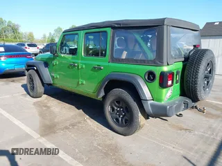 2018 Jeep Wrangler Unlimited Sport S z VIN 1C4HJXDG8JW287876, wystawiony jako IAAI lot #41990385 z przebiegiem 43 420 mil mil oraz . Historia ofert i sprzedaży dostępna na DreamBid. Obrazek 3.