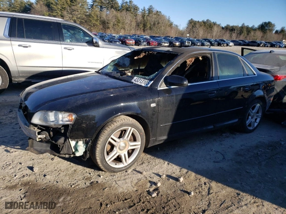 2008 Audi A4 2.0T with VIN WAUDF78E98A062976, listed as a Copart auction lot 43313105 with 0 mi miles and Clean Title. Bid and sale history available at carsss.com. Image 1.