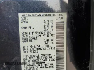 2010 Nissan Pathfinder LE с VIN 5N1AR1NB9AC617449, выставлен на аукционе Copart как лот 62181205 с пробегом Не указан миль и Списание • Salvage title. История ставок и продаж доступна на DreamBid. Изображение 13.