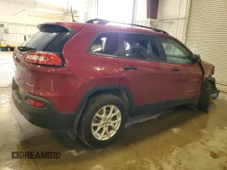 2017 Jeep Cherokee Sport z VIN 1C4PJMAB2HW529669, wystawiony jako Copart lot #64815545 z przebiegiem 81 036 mil mil oraz Szkoda całkowita • Salvage title. Historia ofert i sprzedaży dostępna na DreamBid. Obrazek 3.