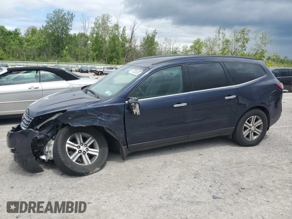 2015 Chevrolet Traverse LT with VIN 1GNKVHKDXFJ131763, listed as a Copart auction lot 61335355 with 103,291 mi miles and Salvage title. Bid and sale history available at DreamBid. Image 1.