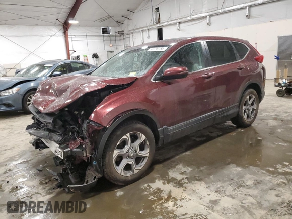 2019 Honda CR-V EX-L with VIN 2HKRW2H8XKH655168, listed as a Copart auction lot 50796155 with 0 mi miles and Salvage Title. Bid and sale history available at carsss.com. Image 1.