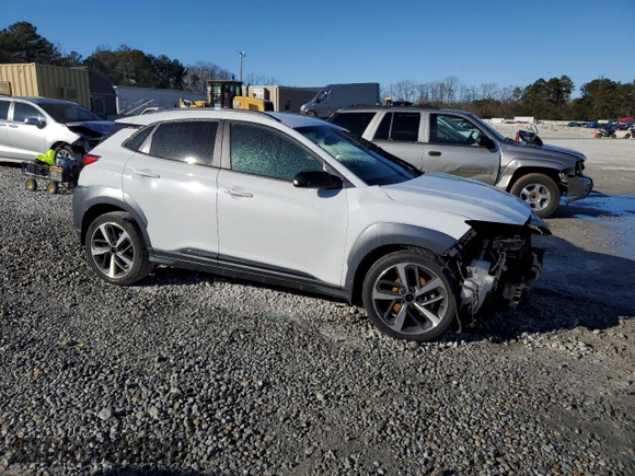 2021 Hyundai Kona Night Edition with VIN KM8K6CA54MU688677, listed as a Copart auction lot 88597715 with 104,219 mi miles and Salvage Title. Bid and sale history available at DreamBid. Image 4.