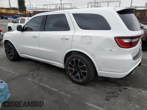 2021 Dodge Durango SRT Hellcat with VIN 1C4SDJH97MC605837, listed as a Copart auction lot 76390414 with 35,876 mi miles and Salvage Title. Bid and sale history available at DreamBid. Image 2.