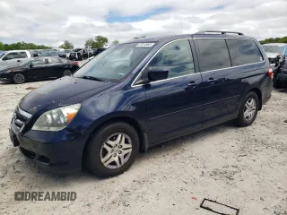 2007 Honda Odyssey EX-L z VIN 5FNRL38617B093907, wystawiony jako Copart lot #57614565 z przebiegiem 238 588 mil mil oraz Czysty tytuł • Clean title. Historia ofert i sprzedaży dostępna na DreamBid. Obrazek 1.