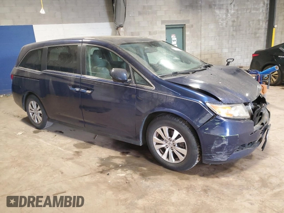 2014 Honda Odyssey EX-L with VIN 5FNRL5H66EB027040, listed as a Copart auction lot 53959195 with 199,431 mi miles and Salvage Title. Bid and sale history available at carsss.com. Image 4.