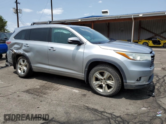 2015 Toyota Highlander Limited with VIN 5TDDKRFH6FS182578, listed as a Copart auction lot 59052505 with 137,881 mi miles and Salvage title. Bid and sale history available at DreamBid. Image 4.