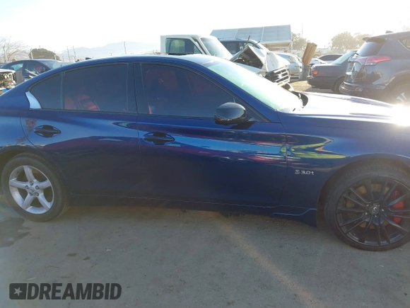 2019 Infiniti Q50 RED SPORT 400 with VIN JN1FV7AP4KM760186, listed as a IAAI auction lot 41626042 with 57,324 mi miles. Bid and sale history available at carsss.com. Image 13.