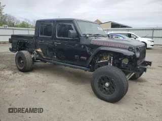 2020 Jeep Gladiator Rubicon z VIN 1C6JJTBG0LL163075, wystawiony jako Copart lot #53682075 z przebiegiem 67 083 mil mil oraz Szkoda całkowita • Salvage title. Historia ofert i sprzedaży dostępna na DreamBid. Obrazek 4.