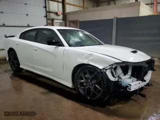 2023 Dodge Charger GT with VIN 2C3CDXHG3PH607144, listed as a Copart auction lot 53282815 with 53,749 mi miles and Salvage Title. Bid and sale history available at carsss.com. Image 4.