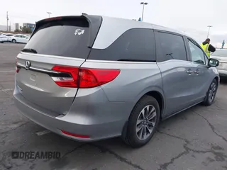 2022 Honda Odyssey EX-L with VIN 5FNRL6H77NB041754, listed as a IAAI auction lot 41791425 with 15,306 mi miles and . Bid and sale history available at DreamBid. Image 4.