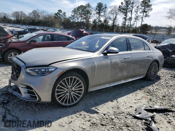 2021 Mercedes-Benz S 580 with VIN W1K6G7GB3MA056414, listed as a Copart auction lot 47523345 with Not Provided miles and Salvage Title. Bid and sale history available at DreamBid. Image 1.