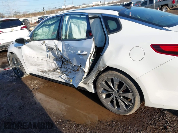 2016 Kia Optima SX Turbo with VIN 5XXGW4L29GG037932, listed as a IAAI auction lot 41800068 with 16,387 mi miles and . Bid and sale history available at carsss.com. Image 6.